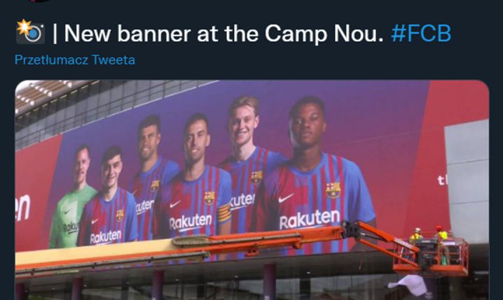 Oto nowy baner z piłkarzami na Camp Nou!